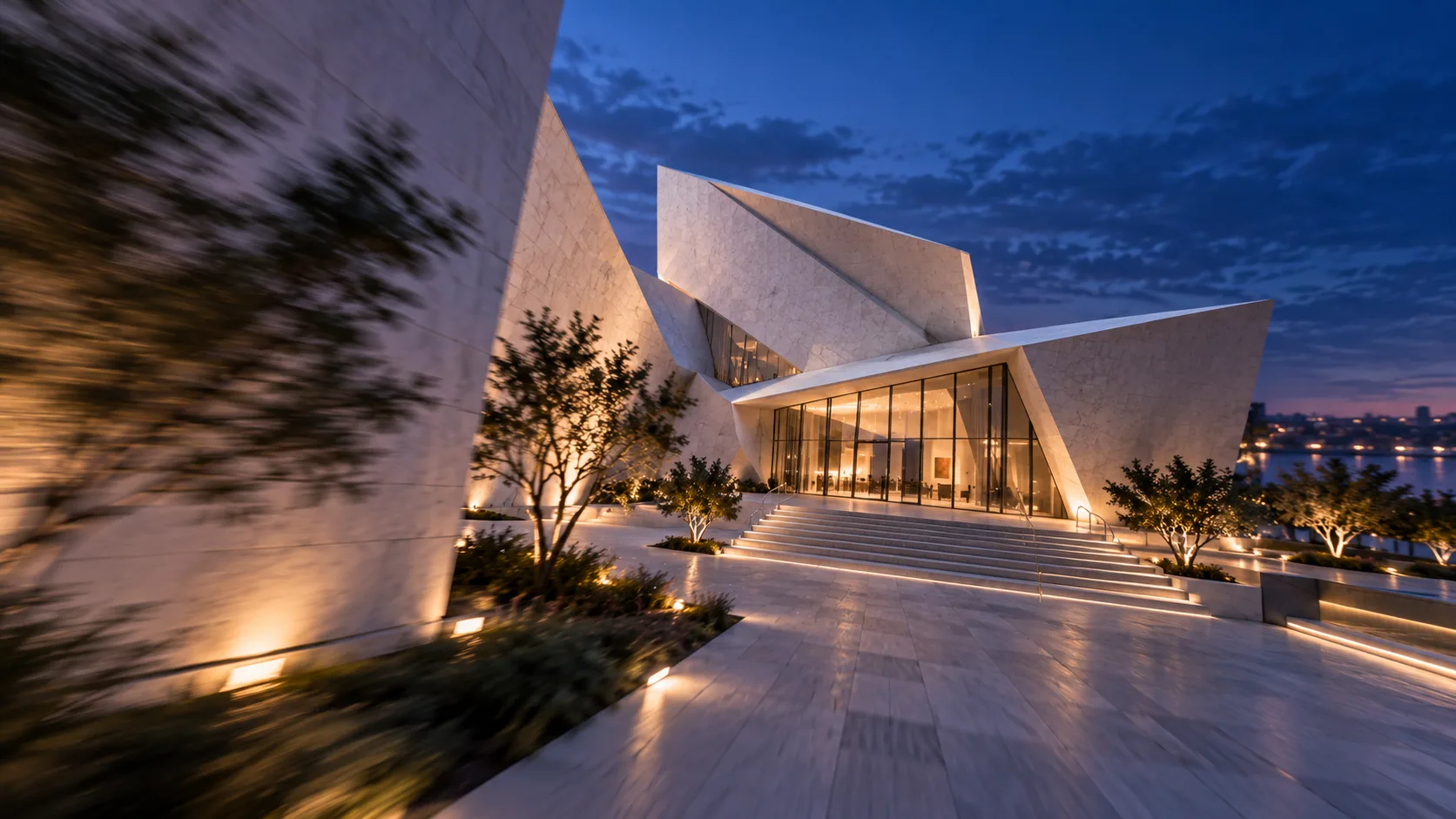The cultural centre at dusk